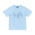 Amiri Sky Blue T-Shirt Without Collar Banlieue91