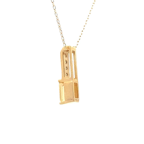 .06ct Citrine Diamond Fashion Pendants 10KT Yellow Gold Bids.com