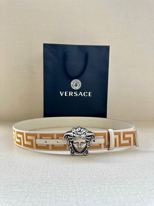 VERSACE La Medusa La Greca Belt 'Beige/White' Banlieue91