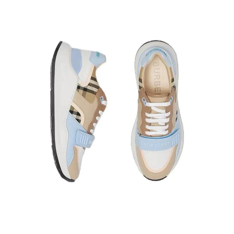 Burberry Cushioning Anti Slip And Wear Resistant Low Top Casual Shoes Blue Brown Banlieue91