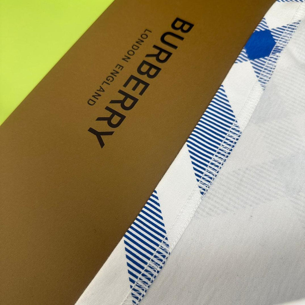 Burberry T-Shirt Without Collar 'Blue & White' Banlieue91