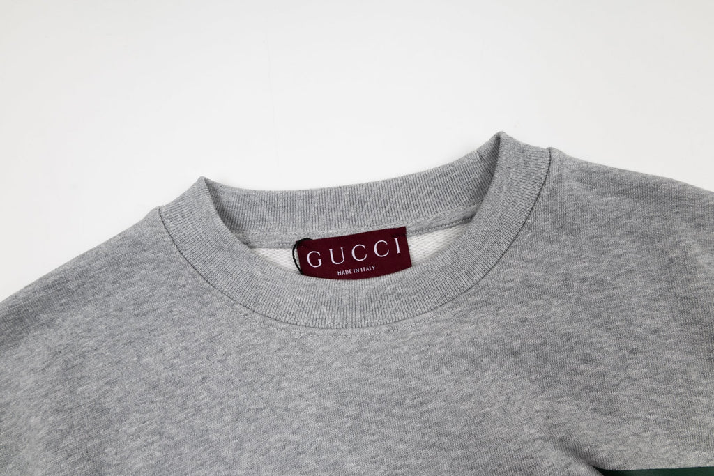 GUCCI Gray Cotton Jersey Sweatshirt New & Authentic
