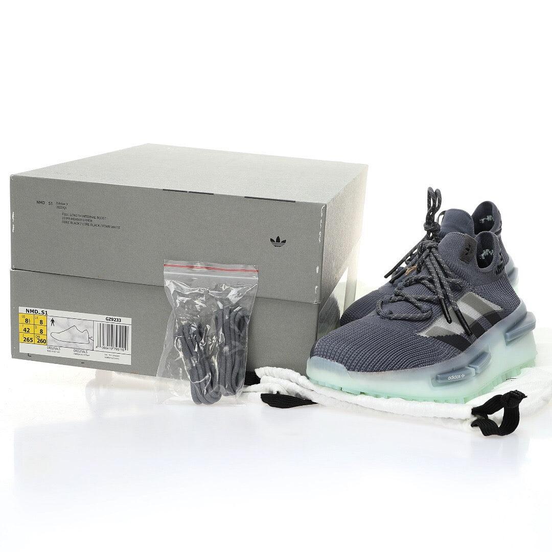Adidas NMD S1 Grey Green Glow Banlieue91