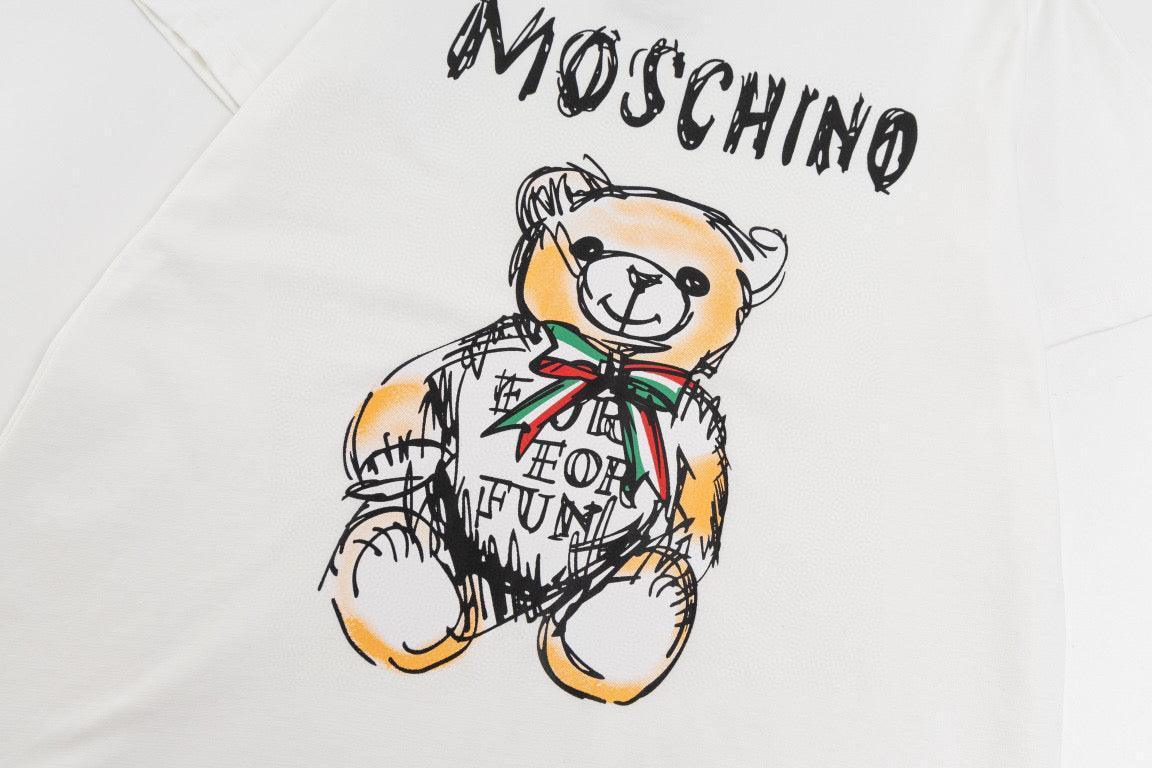 Moschino Teddy Bear T-Shirt Without Collar 'White' Banlieue91