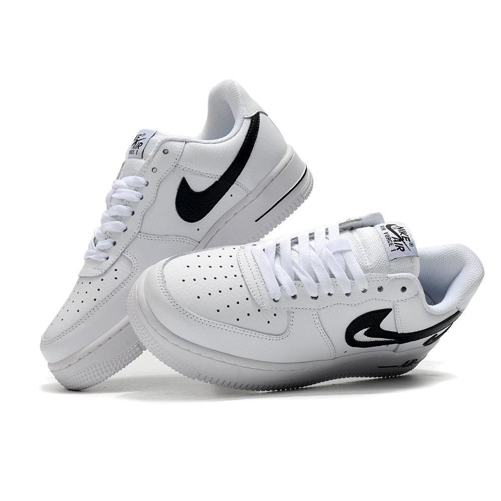 Nike Air Force 1 Cut Out Swoosh White Black Banlieue91