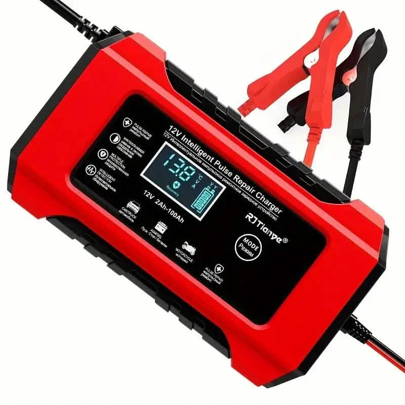 12V Intelligent Pulse Repair Smart Battery Charger with LCD Display DailySale