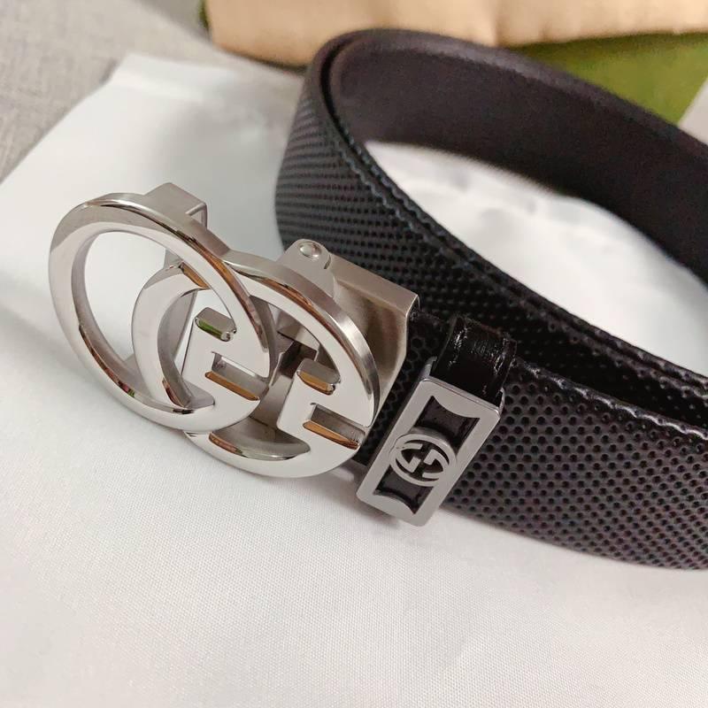 GUCCI Embellished coated-canvas and leather belt 'Black' Banlieue91