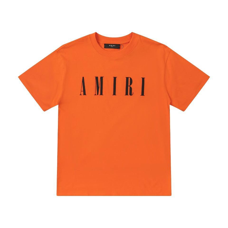 Amiri Orange T-Shirt Without Collar Banlieue91