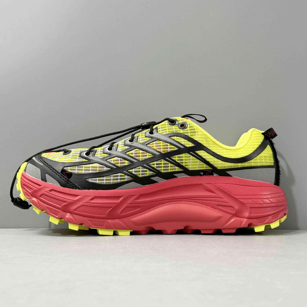 Nicole McLaughlin × Hoka Mafate Three 2 "Red/Neon Green Banlieue91