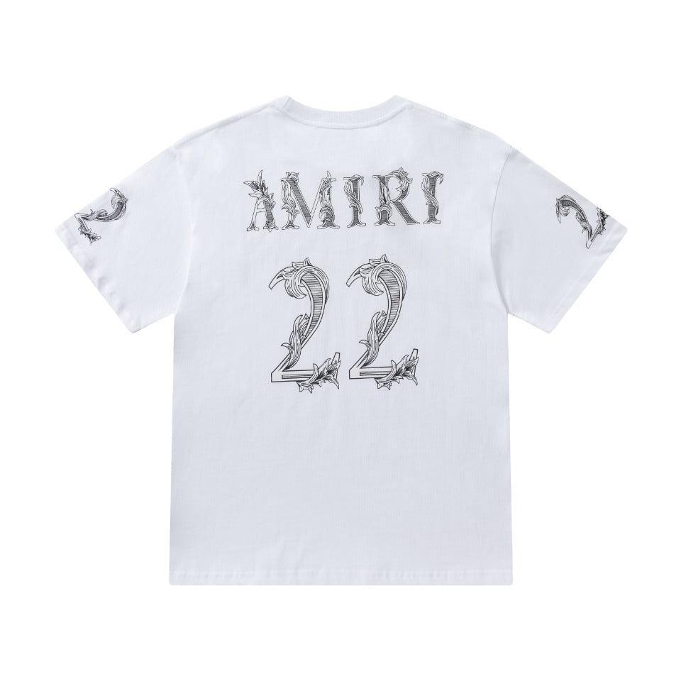 Amiri 22 White T-Shirt Without Collar Banlieue91