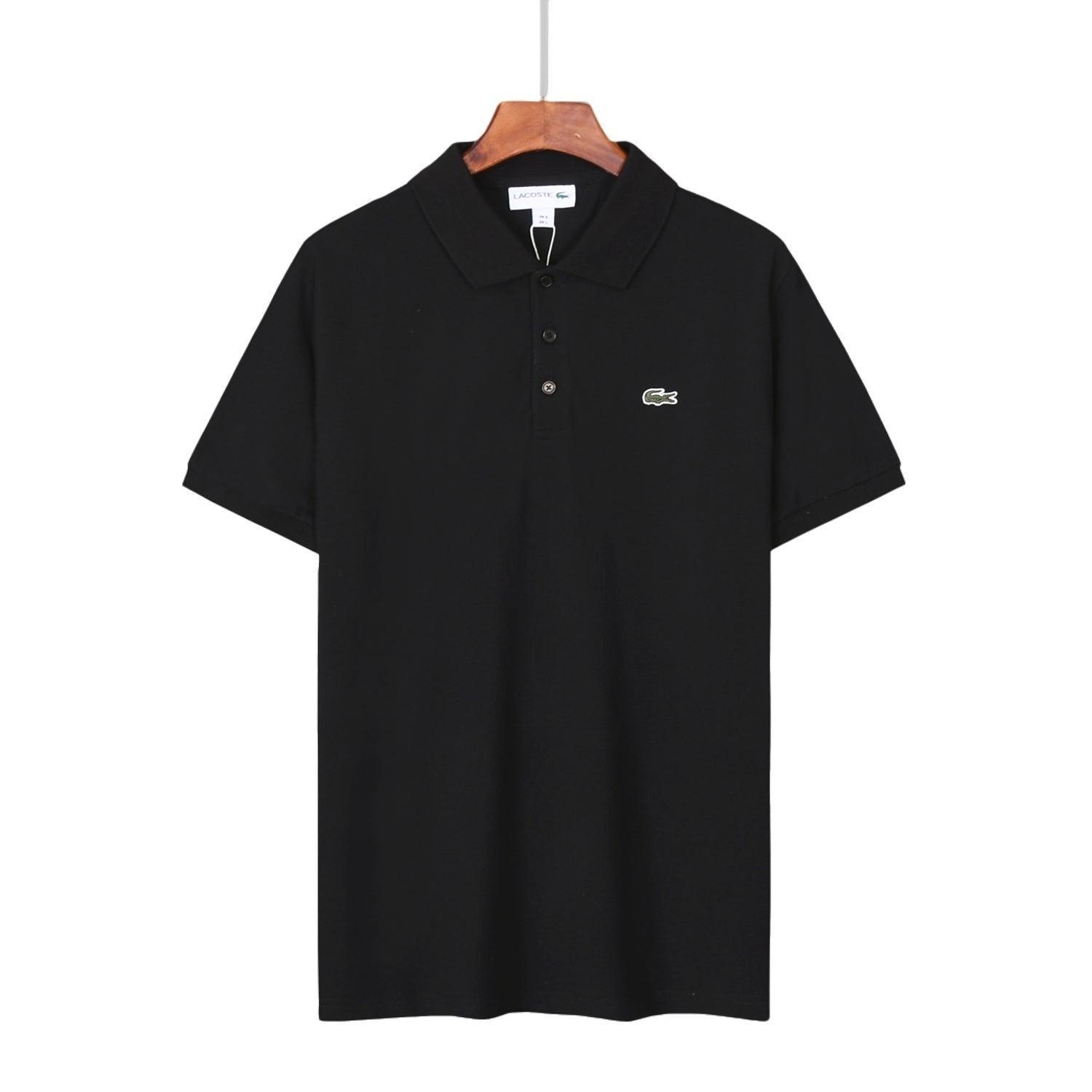 Lacoste Black T-Shirt with Collar Banlieue91