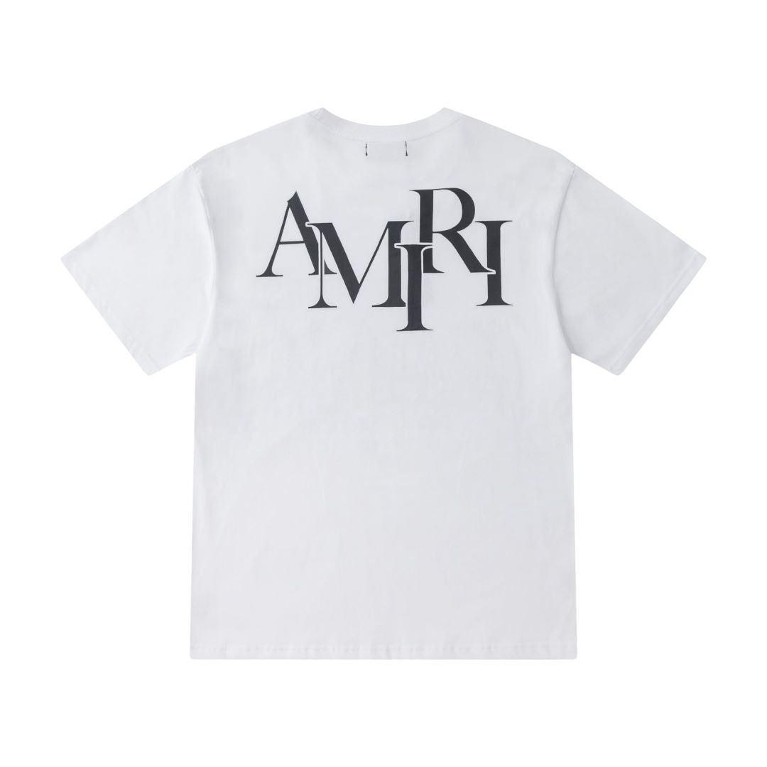 Amiri White T-Shirt Without Collar Banlieue91