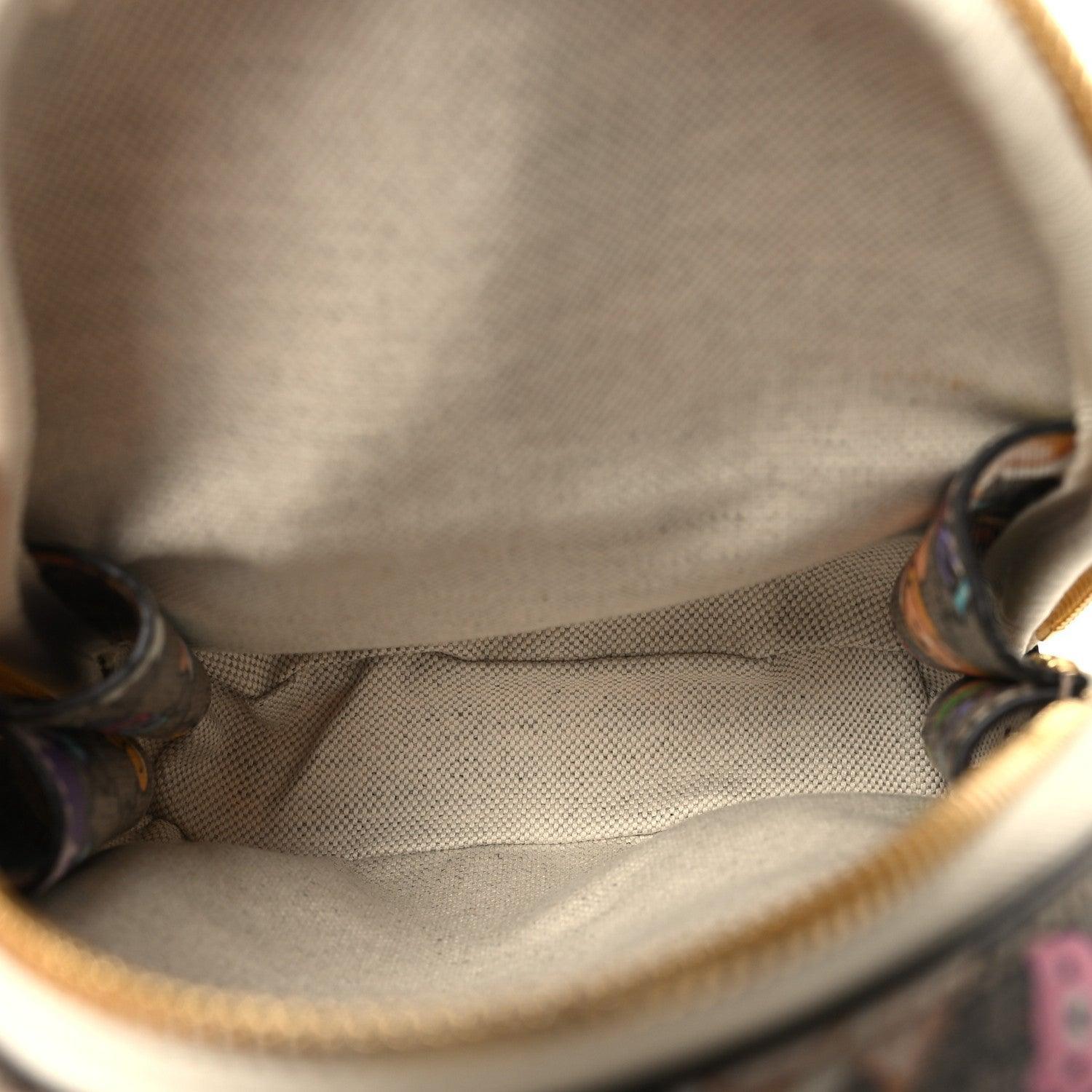Gucci X PIKARAR GG Supreme Monogram Textured Dollar Calfskin Animal Print Retro Interlocking G Multi-Function Bag Beige Ebony Multicolor Mystic White Banlieue91