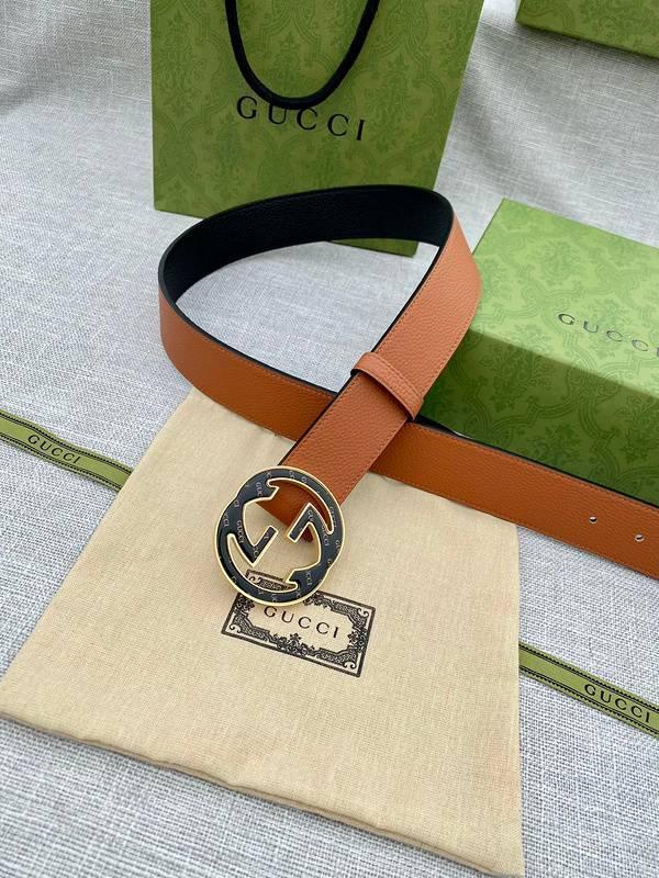 GUCCI Embellished coated-canvas and leather belt 'Brown' Banlieue91