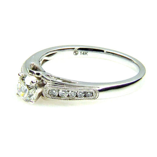 .50ct Diamond Eng Only 14KT White Gold Bids.com