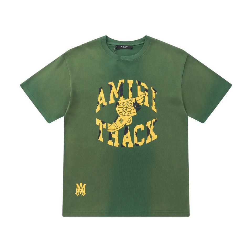 Amiri Faded Green T-Shirt Without Collar Banlieue91