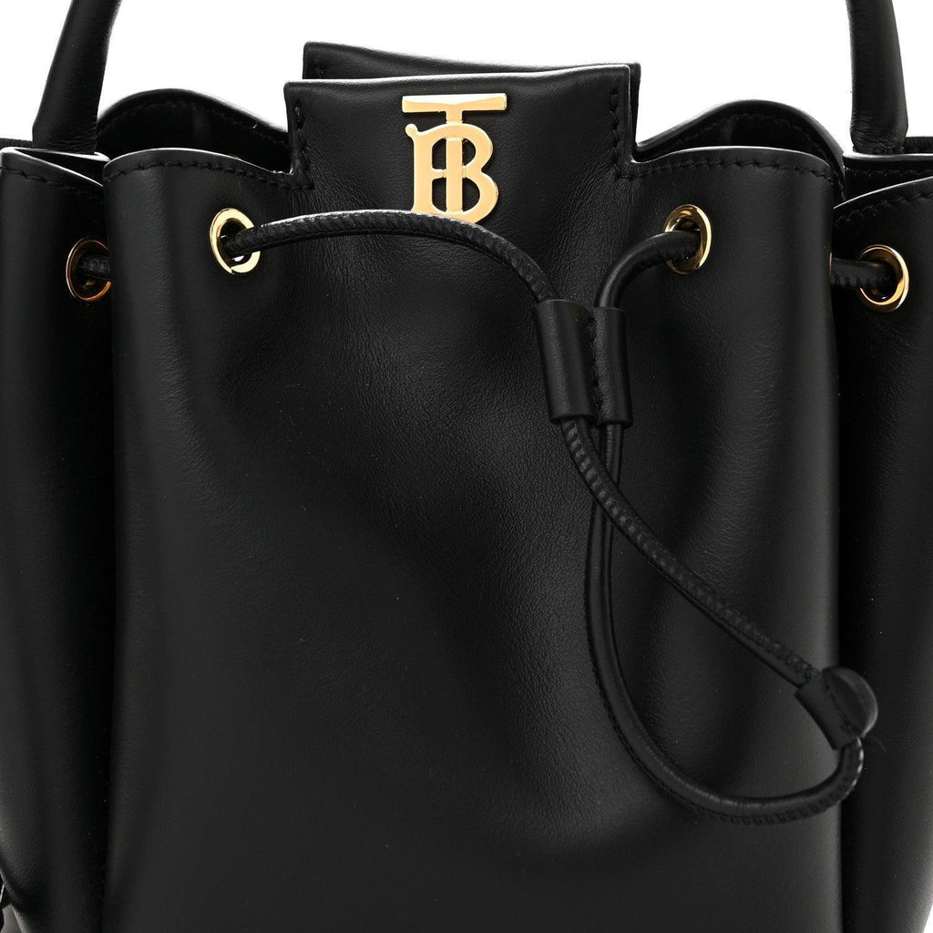 Burberry Calfskin Monogram Motif TB Bucket Black Banlieue91