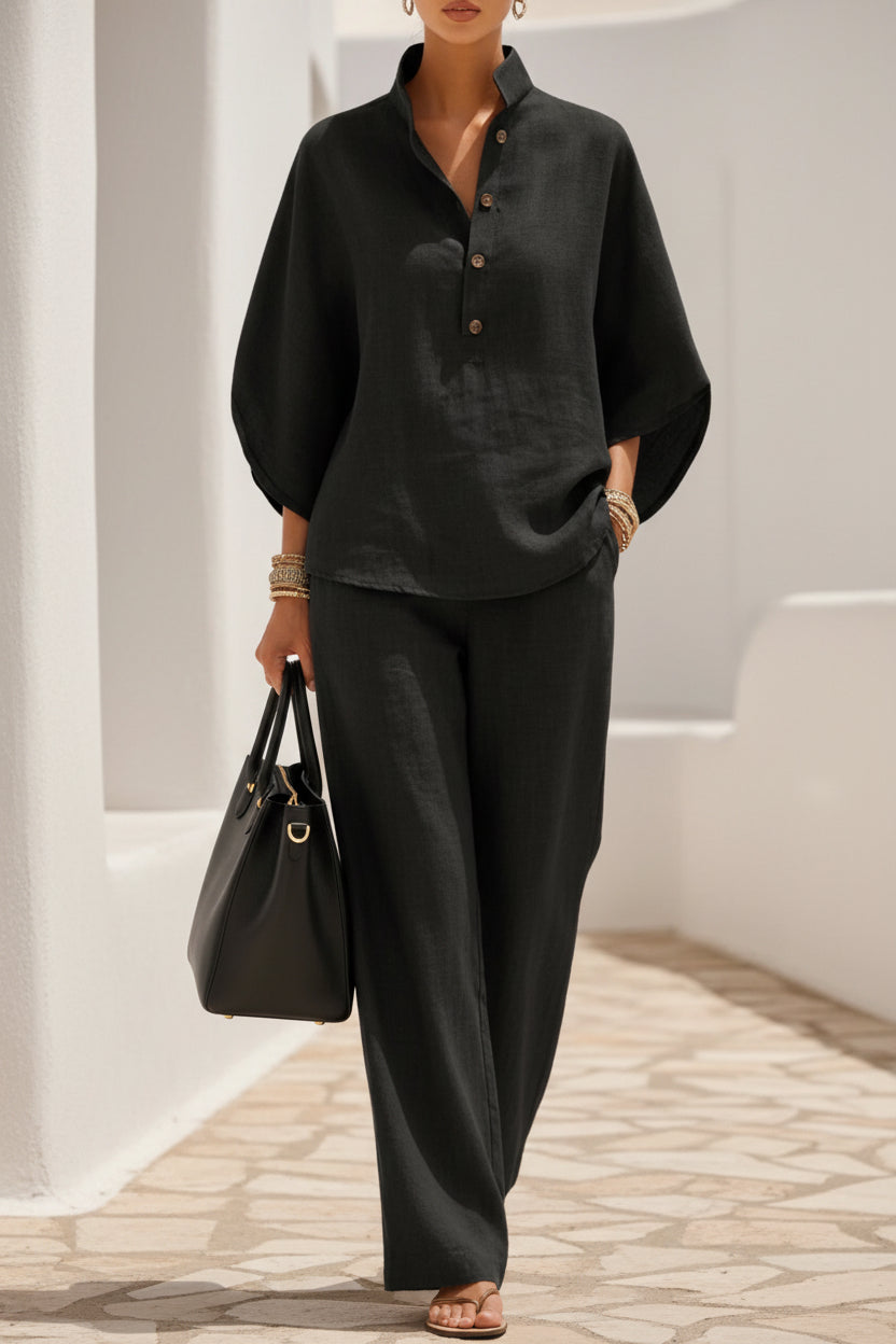 Women’s Casual Shirt and Full-Length Pants Set FitiqueFit