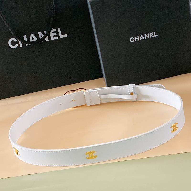 Chanel Women Logo Banding Belt 'White' Banlieue91