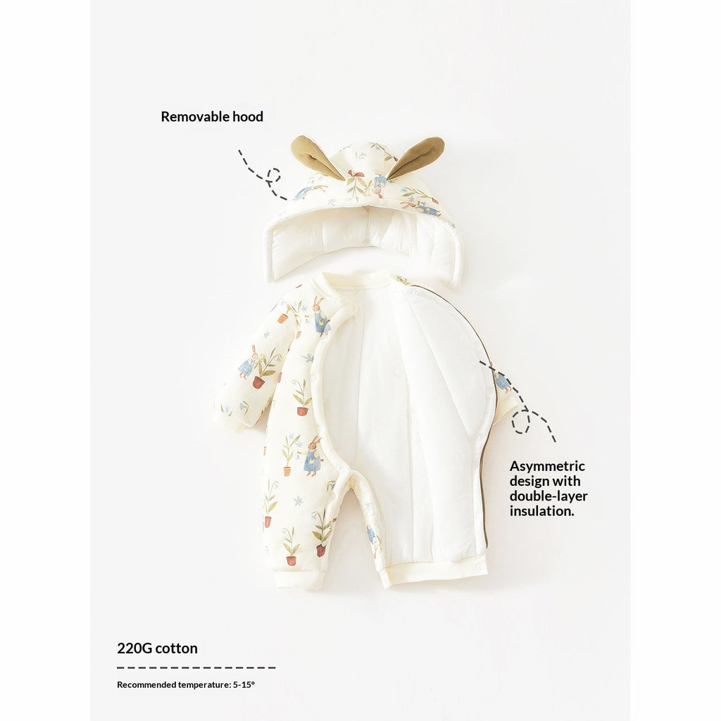 Thickened New Years Day Onesie With A Hood For Outdoor Wear Baby Joy