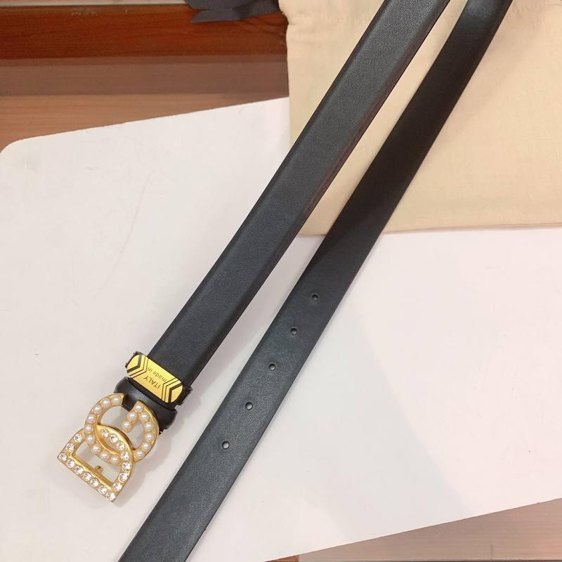 Dolce Gabbana Calfskin belt with bejeweled DG logo 'Black' Banlieue91