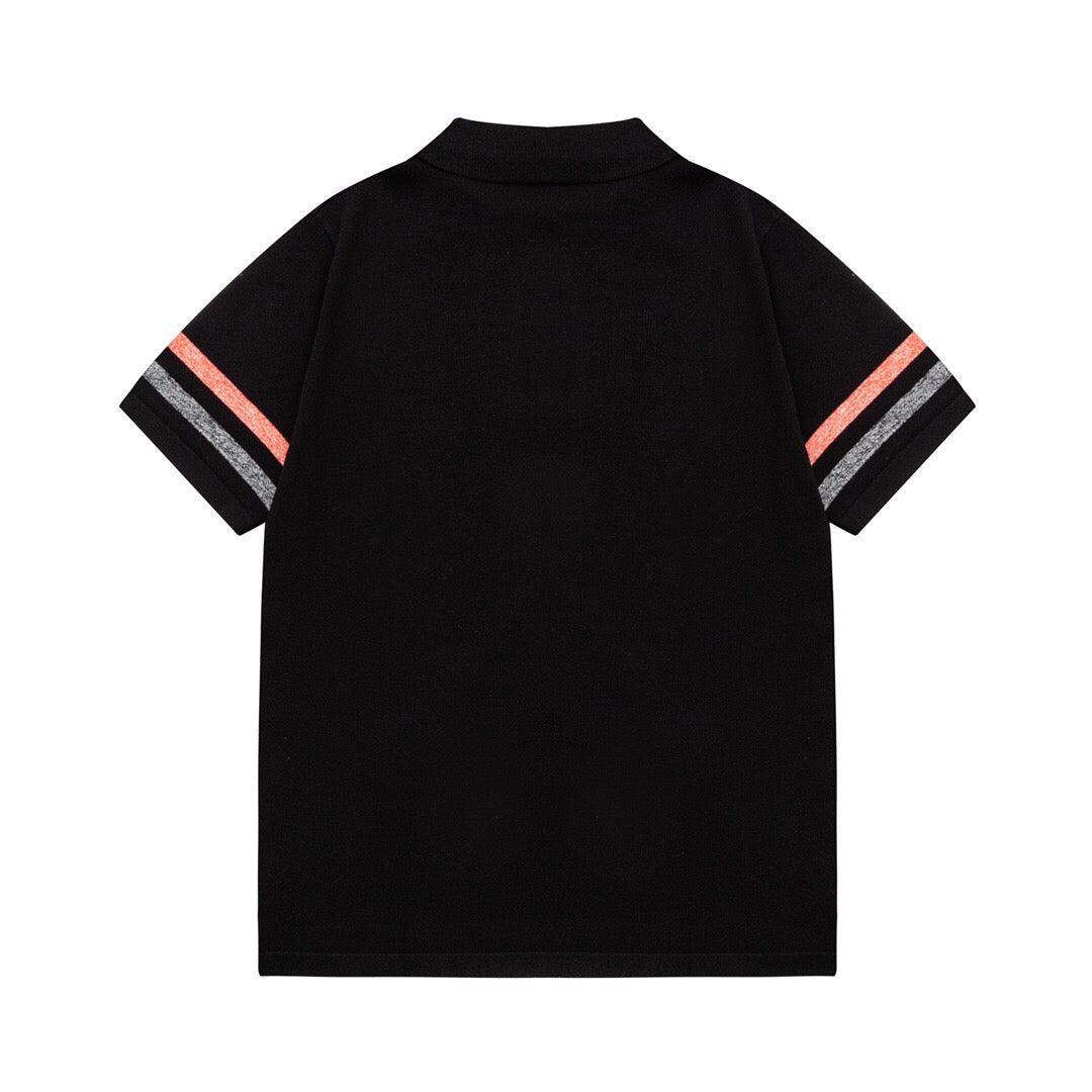 Thom Browne Black T-Shirt with Collar Banlieue91