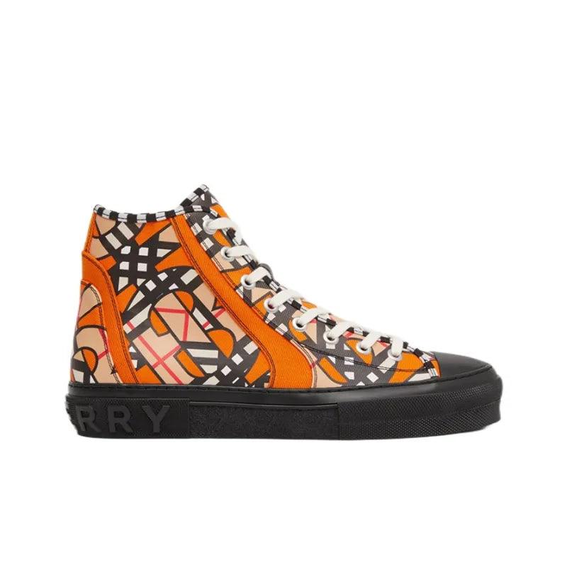 Burberry High Top Stylish Skateboarding Shoes 'Bright Orange' Banlieue91