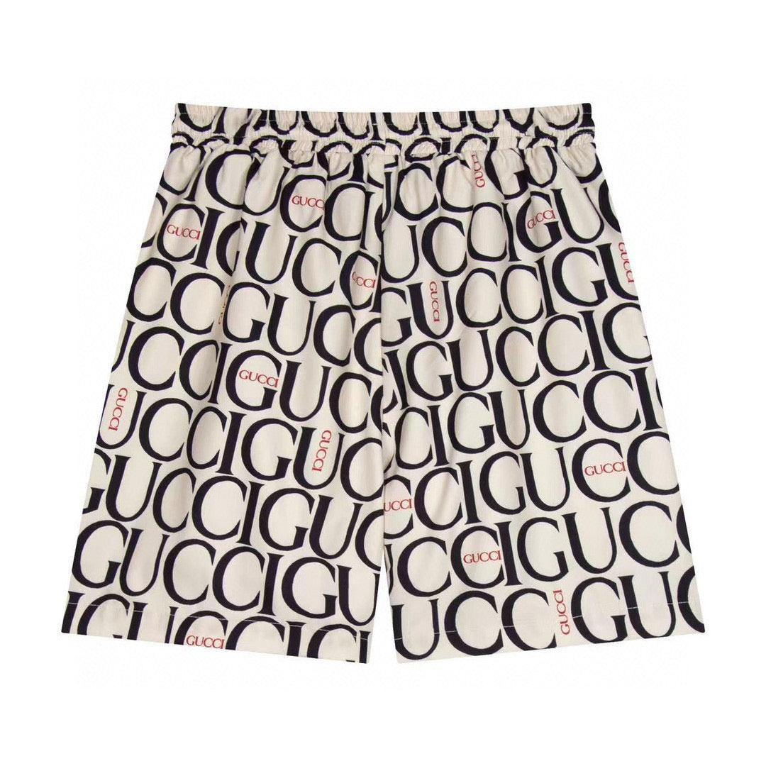 Maxi Gucci Print Fabric Short 'Beige' Banlieue91