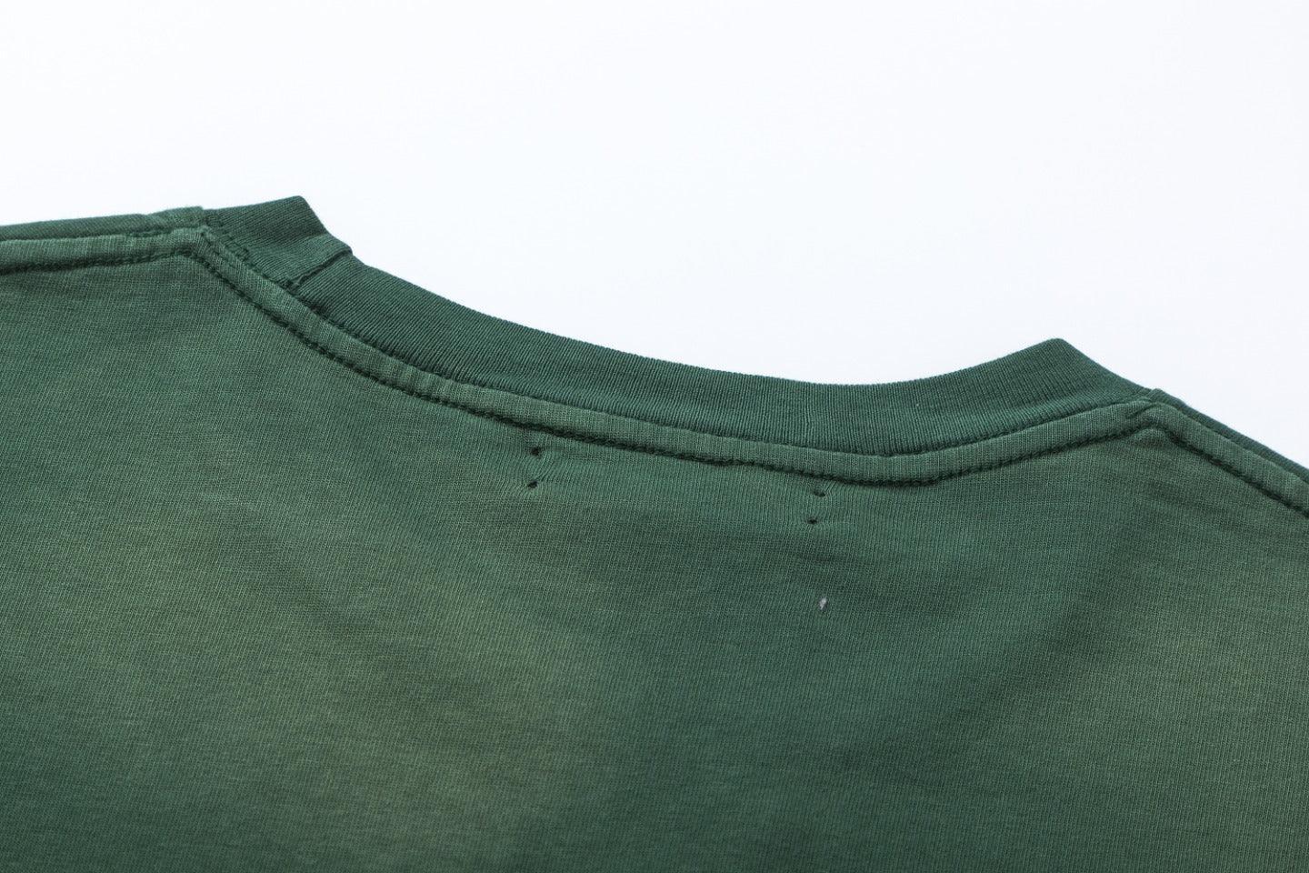Amiri Lion Green T-Shirt Without Collar Banlieue91