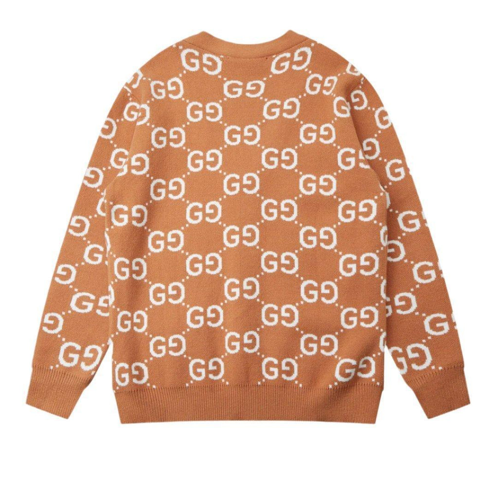 Gucci GG Wool Jacquard Cardigan 'Camel Ivory' Banlieue91