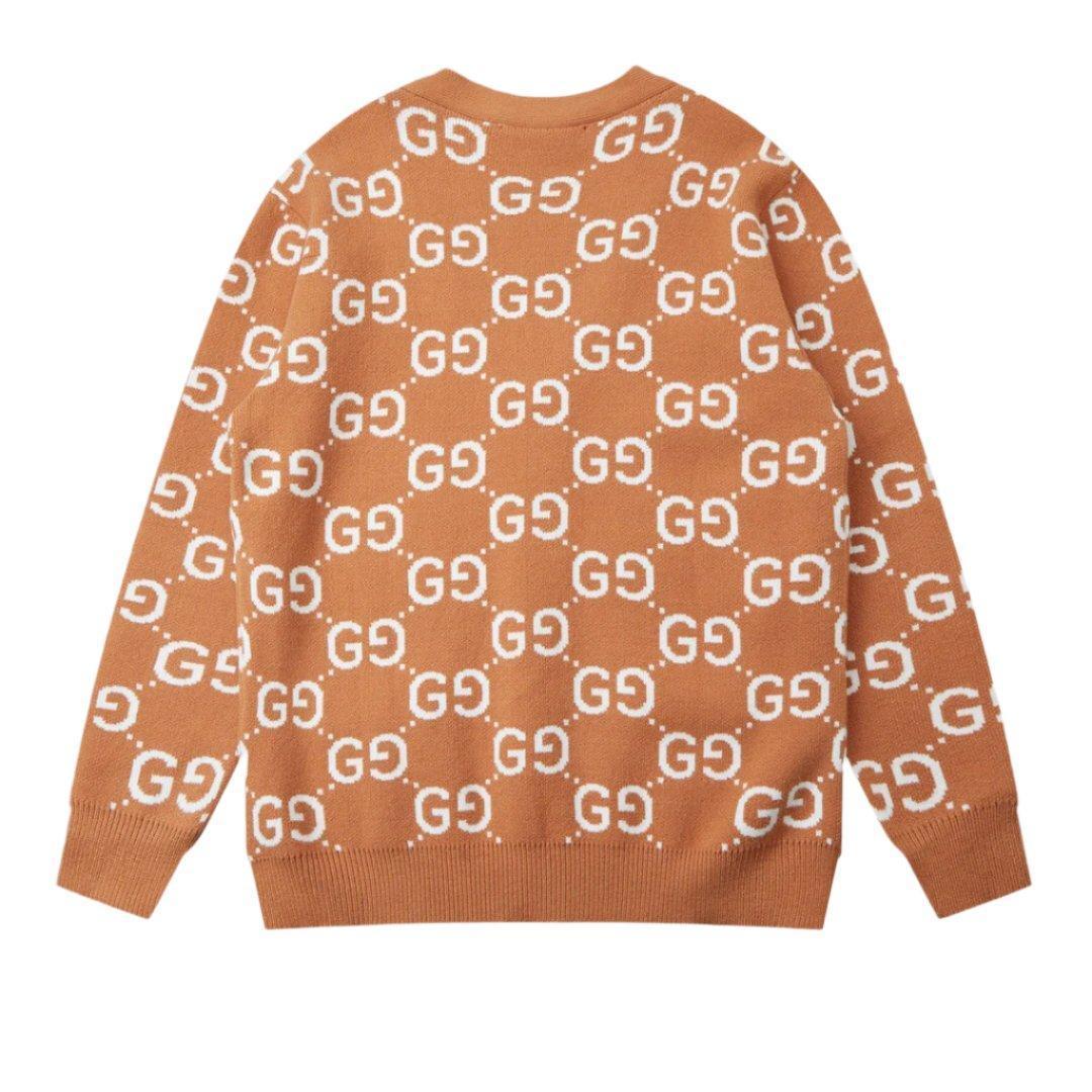 Gucci GG Wool Jacquard Cardigan 'Camel Ivory' Banlieue91
