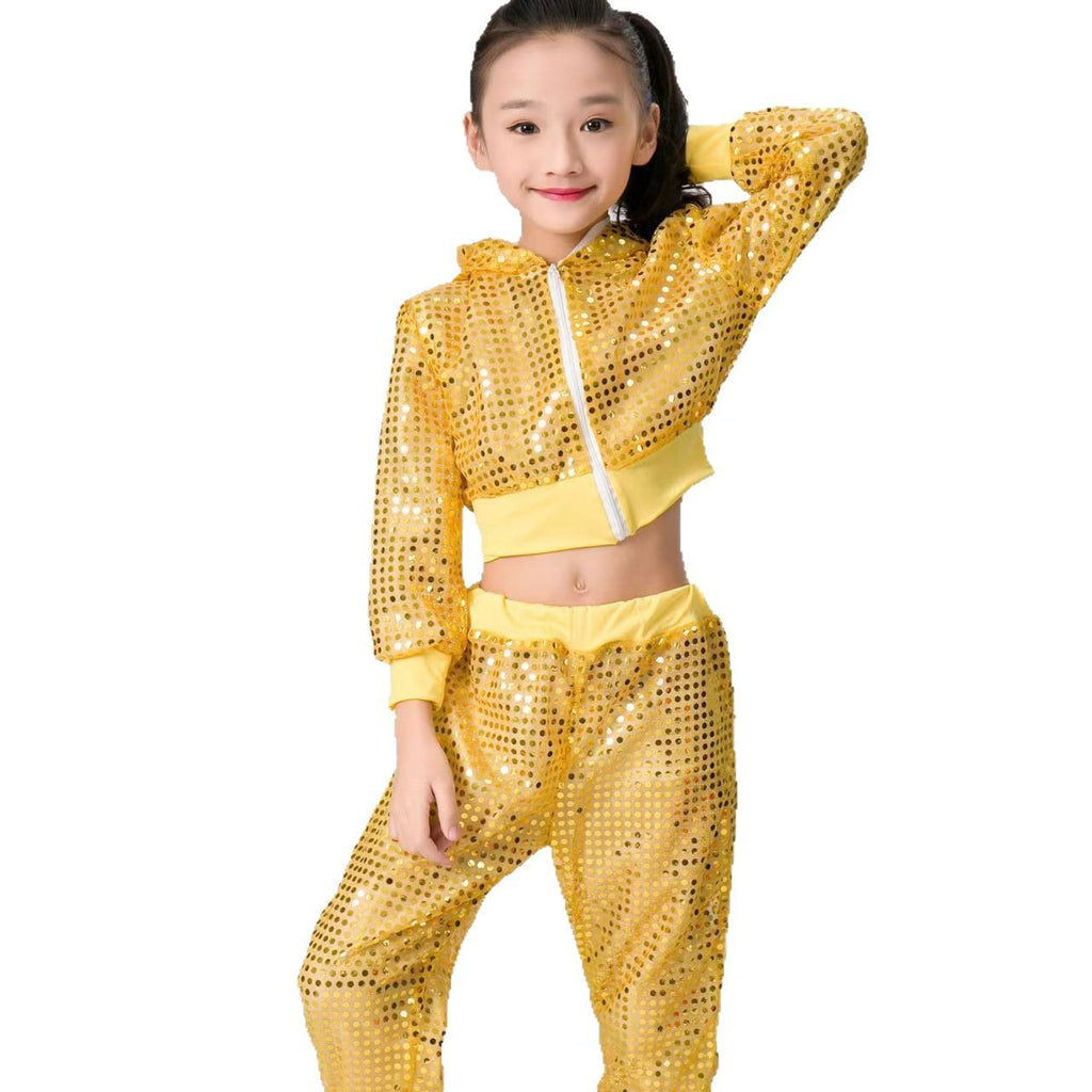 Childrens Sequined Hip-hop Street Dance Performance Cheerleading Team Sportswear Baby Joy
