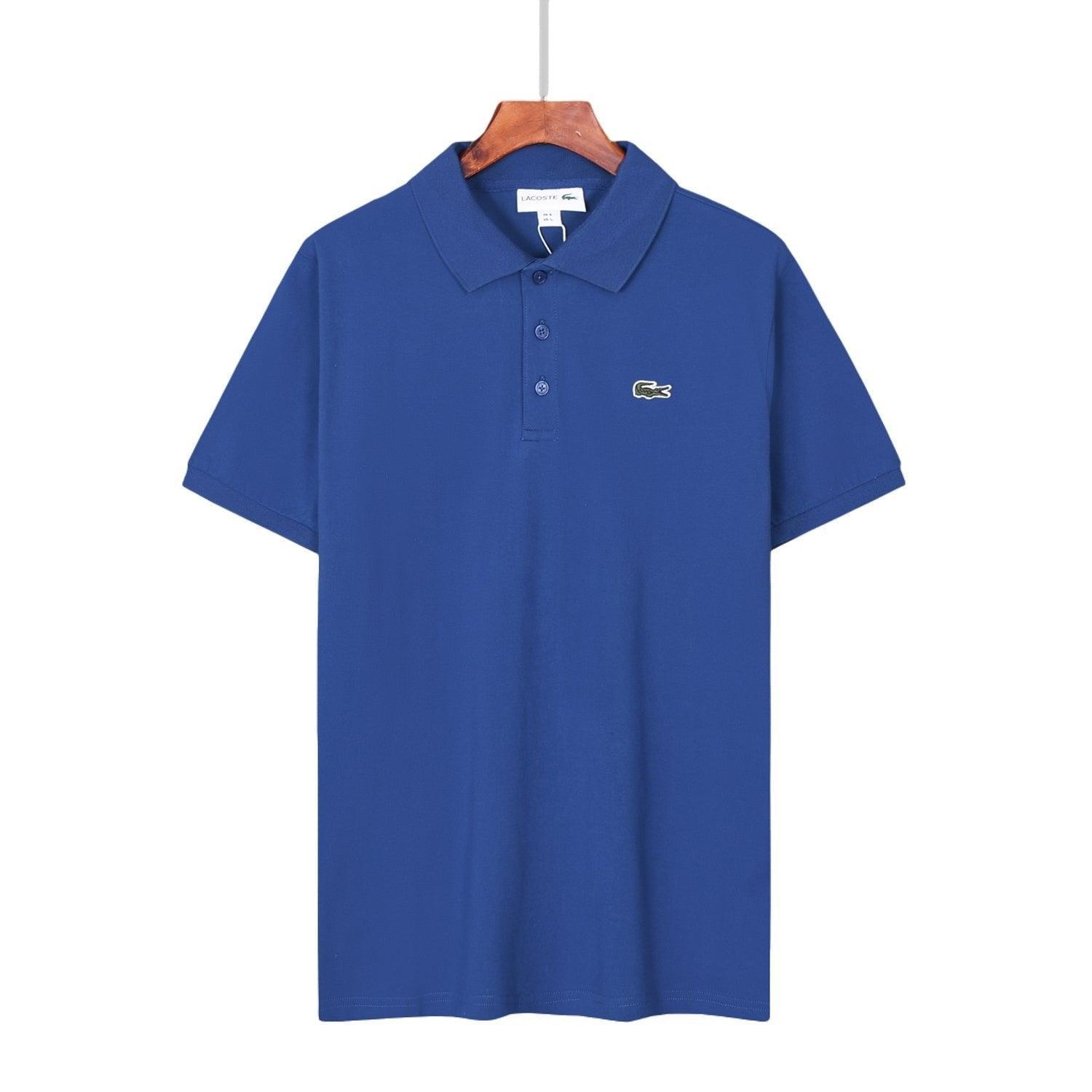 Lacoste Blue T-Shirt with Collar Banlieue91