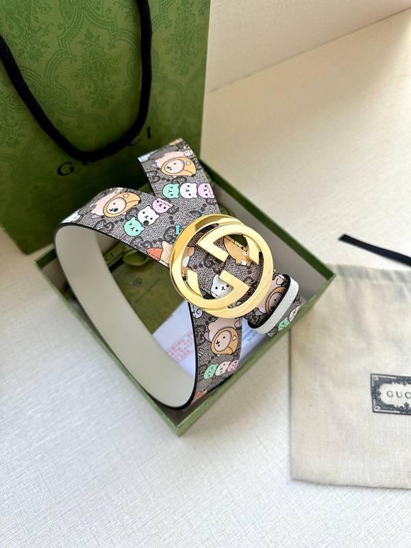 GUCCI Cartoon Print Logo Belt 'Multicolor' Banlieue91