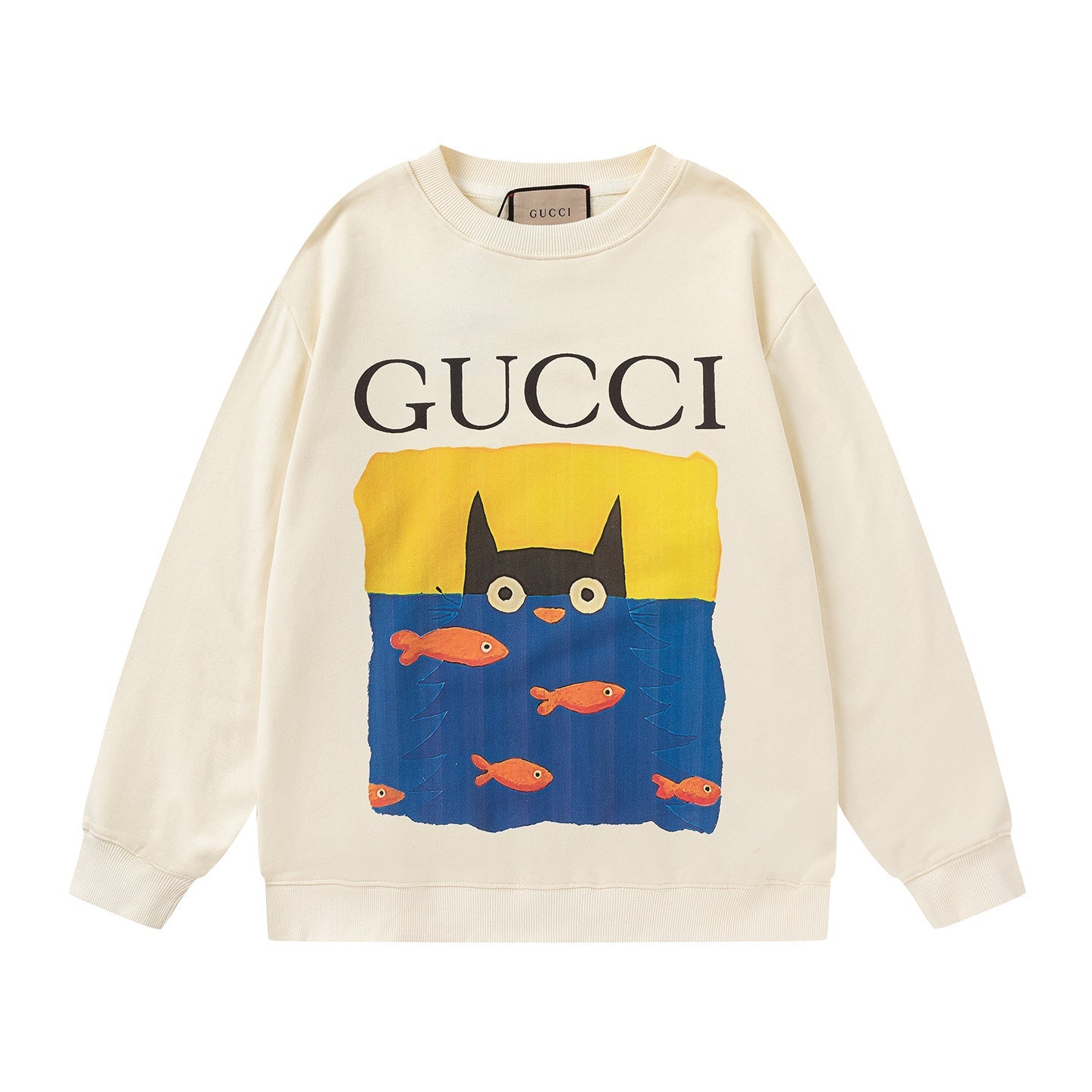 GUCCI Beige Cotton Jersey Sweatshirt New & Authentic Banlieue91