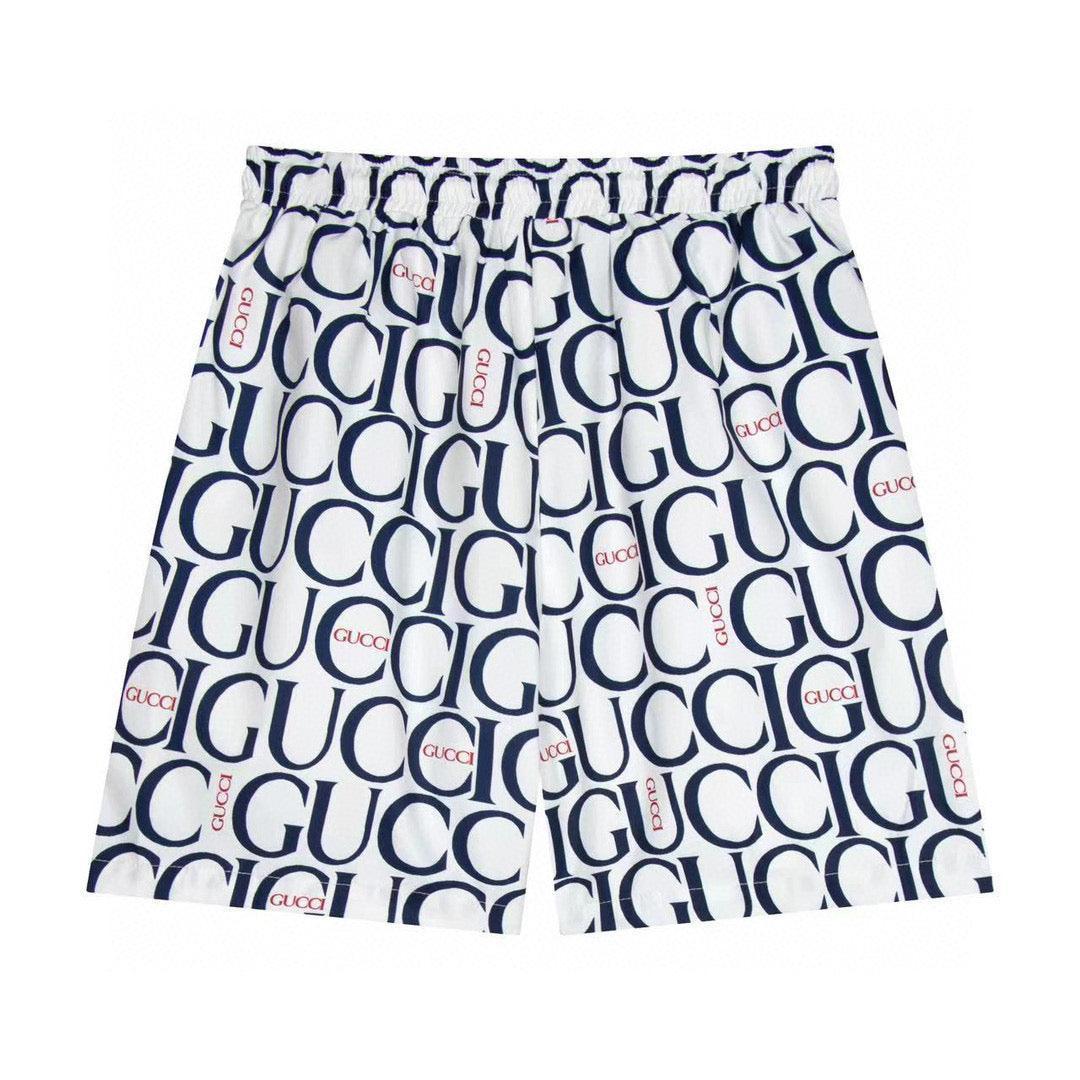 Maxi Gucci Print Fabric Short 'Blue' Banlieue91