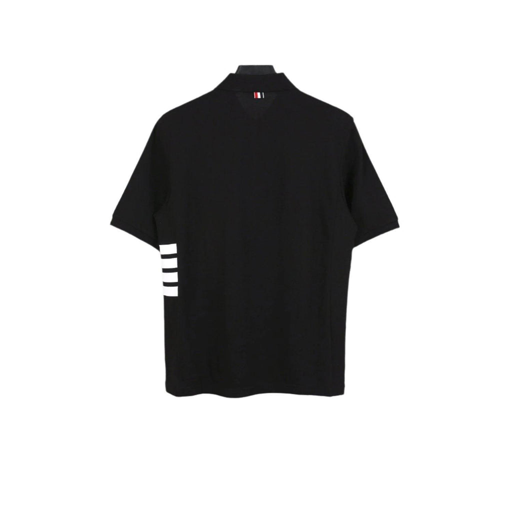 Thom Browne Black T-Shirt with Collar Banlieue91