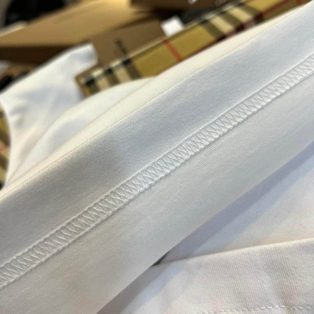 Burberry T-Shirt Without Collar 'White & Beige' Banlieue91