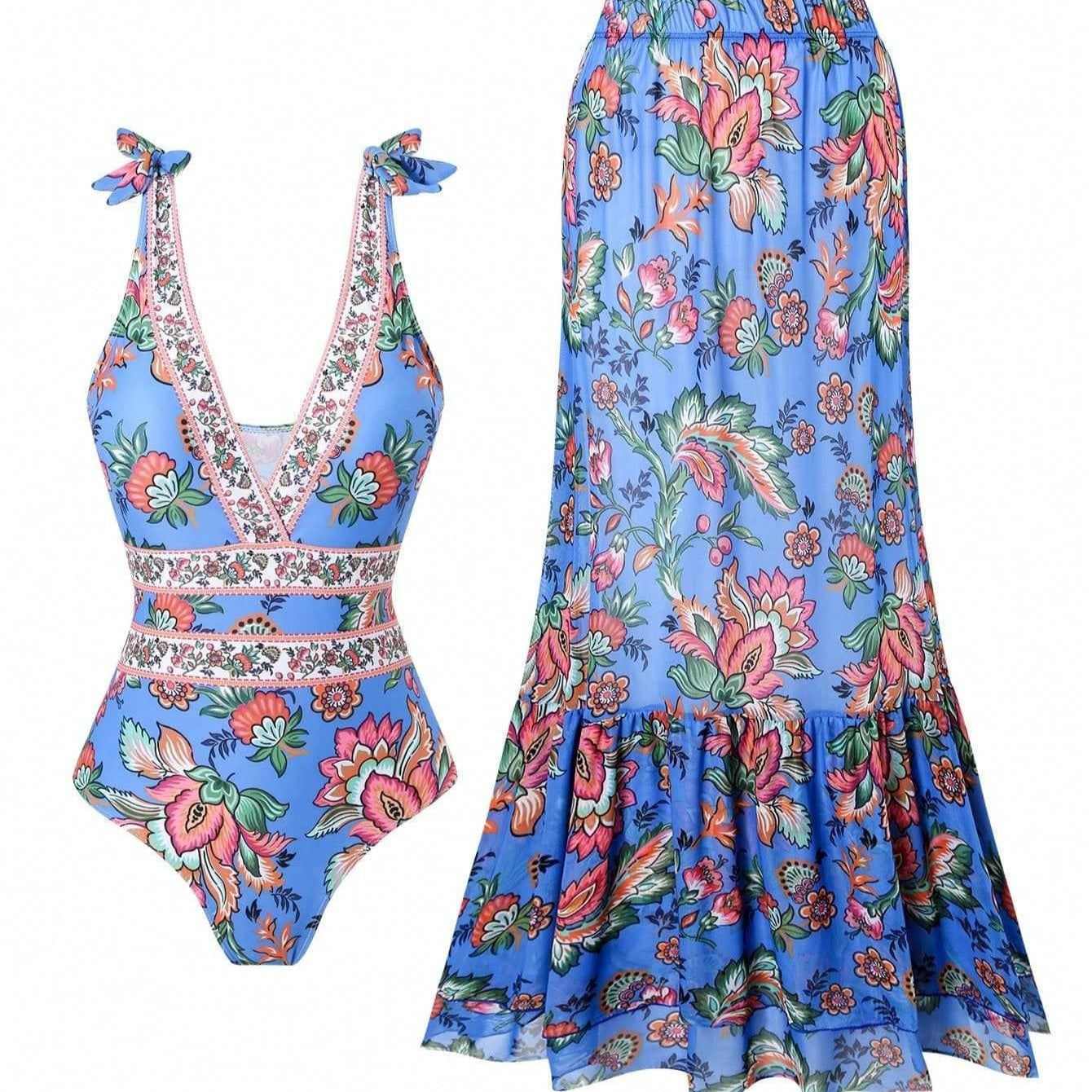 Ethnic Style One-piece Swimsuit For Women Beach Suit FitiqueFit