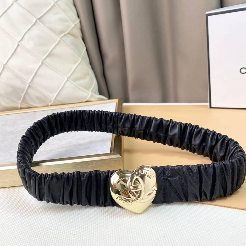 Chanel Calfskin CC Heart Coco In Love Women Belt 'Black' Banlieue91