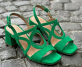 Women's Suede Hollow-Out Buckle Strap High Heel Sandals FitiqueFit