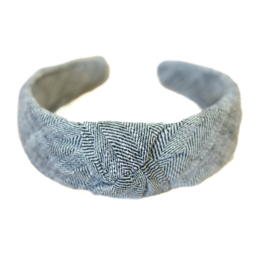 Ebony Tweed - Knotted Headband