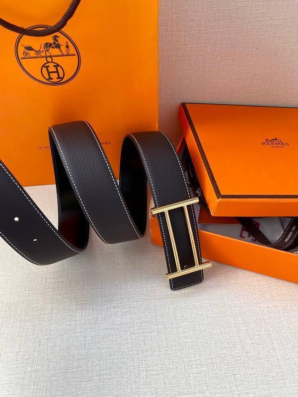 Hermes Men Gold Buckle Belt 'Brown' Banlieue91