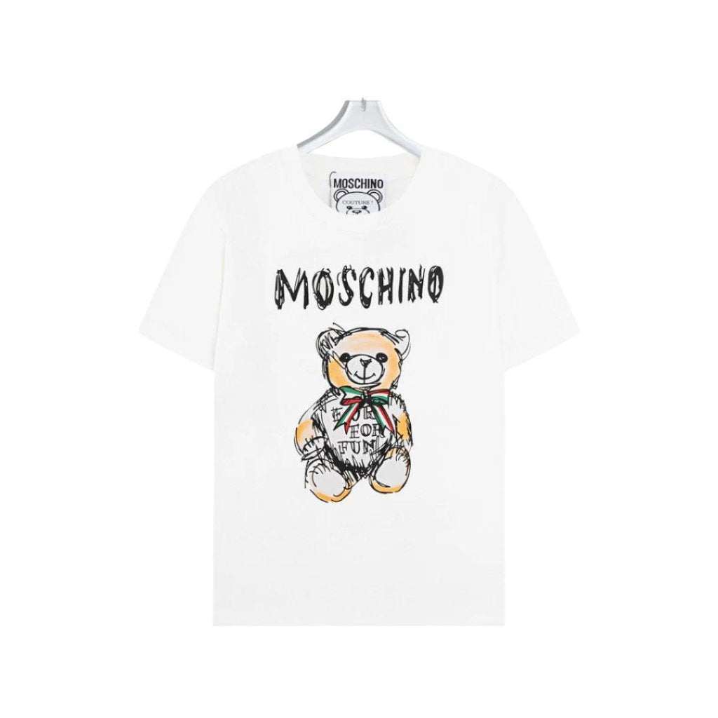 Moschino Teddy Bear T-Shirt Without Collar 'White' Banlieue91