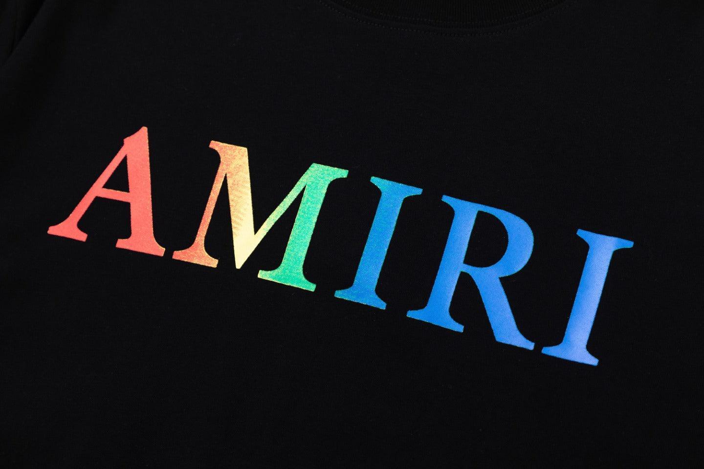 Amiri Black T-Shirt Without Collar Banlieue91