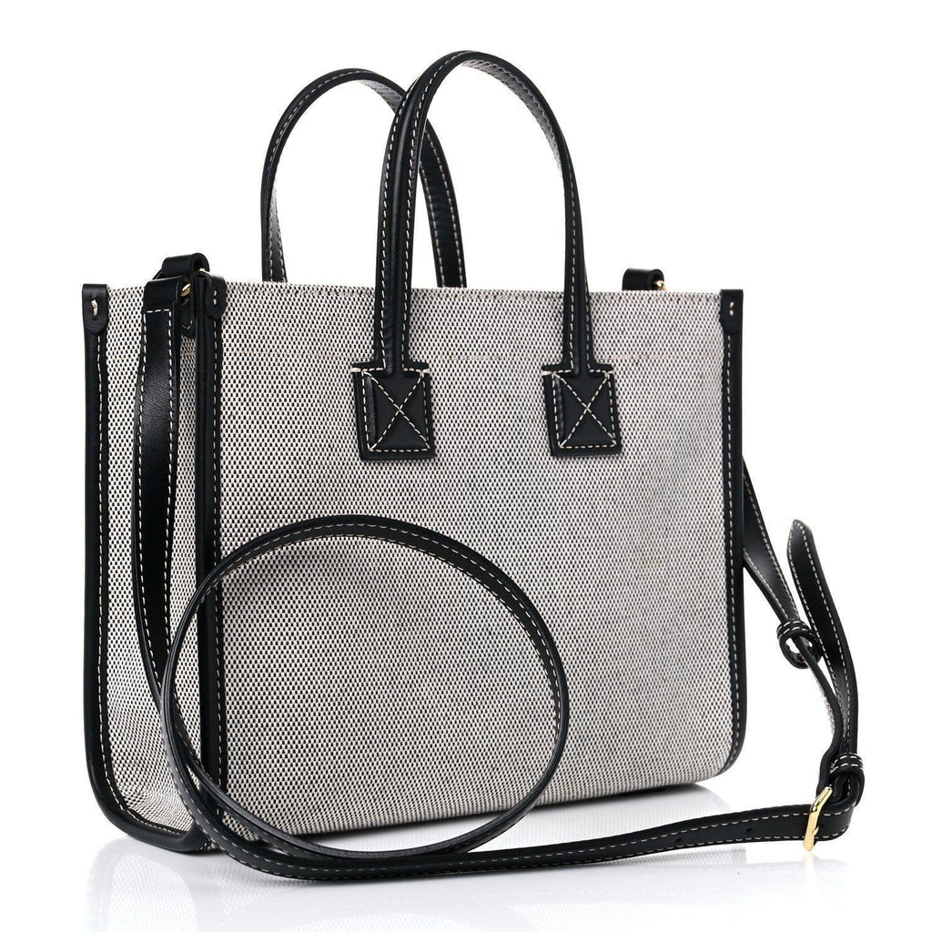 Burberry Canvas Smooth Calfskin Mini Two Tone Freya Tote Banlieue91