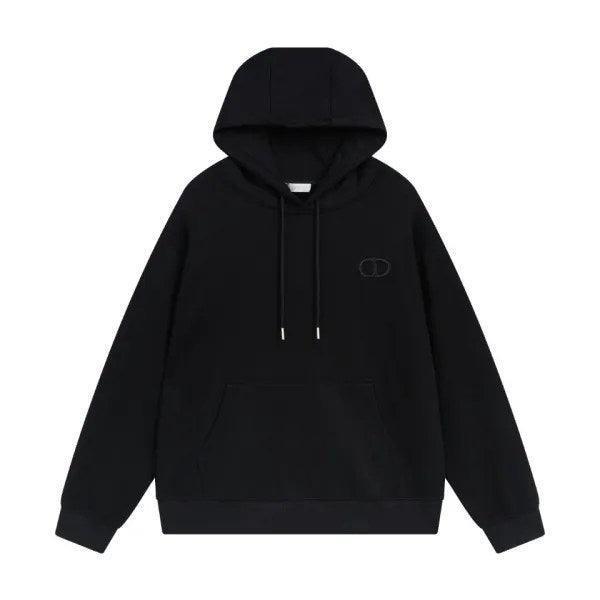 Dior Classic Letter Embroidered Hoodie Black Banlieue91