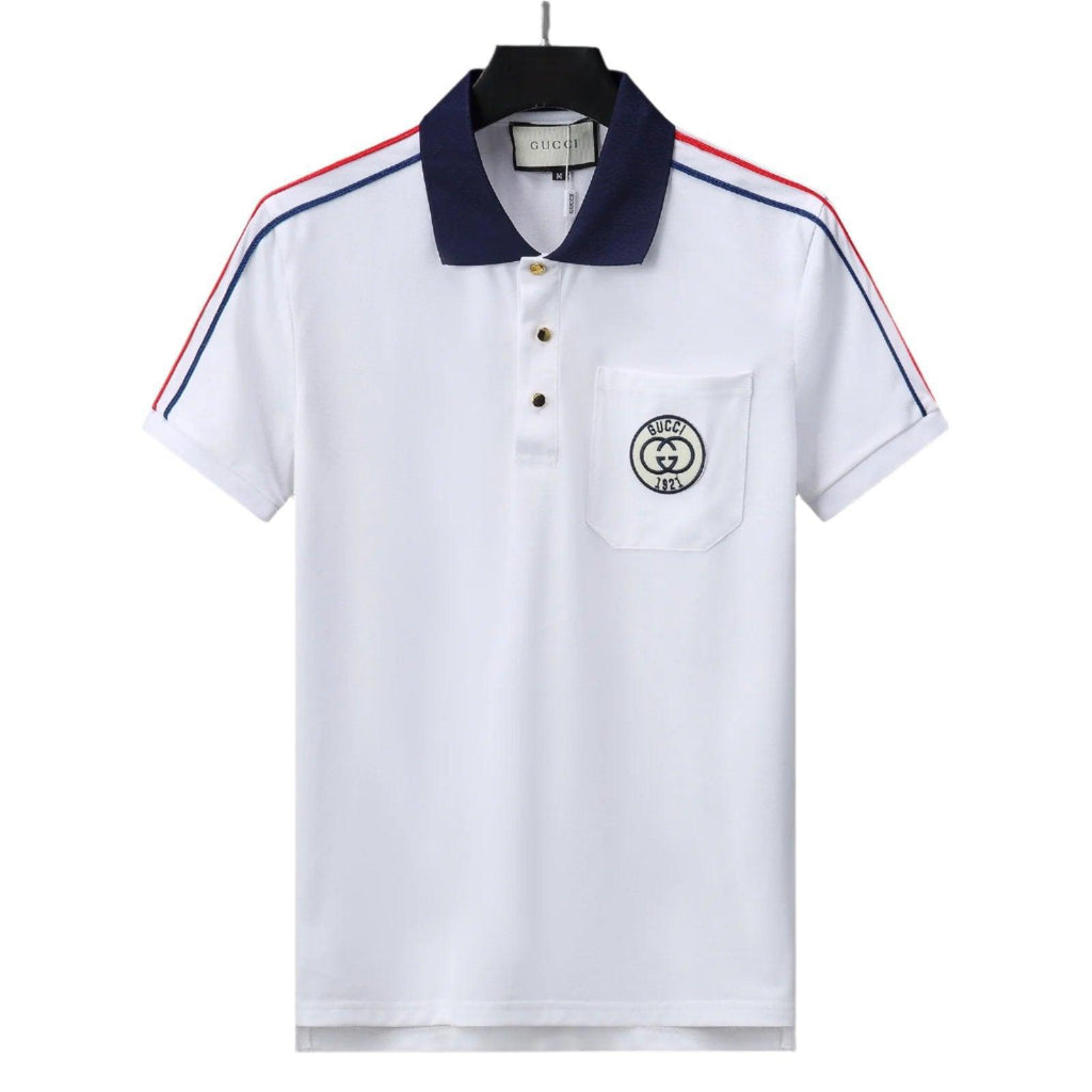 Gucci White T-shirt with a collar Banlieue91