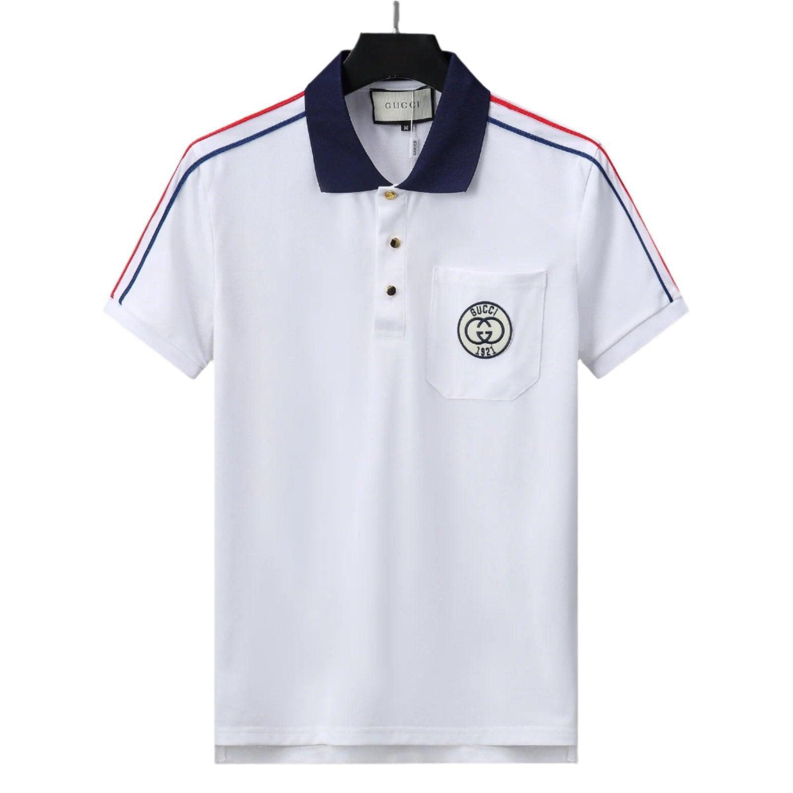 Gucci White T-shirt with a collar Banlieue91