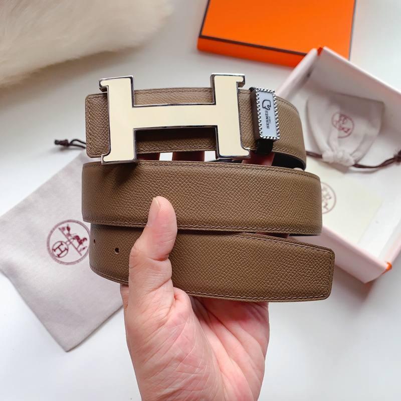 Hermes Men Beige Buckle Belt 'Brown' Banlieue91